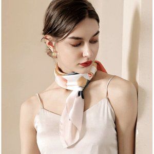Square Colorblocked Silk Scarf